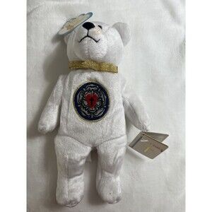 The Original Holy Bears Plush Holy BiBle White Bear with Black Cross Decoration